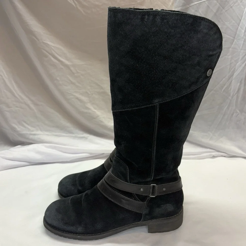 The North Face Women's Bridgeton Tall Black Suede Boots Size US 11 EU 42‎
